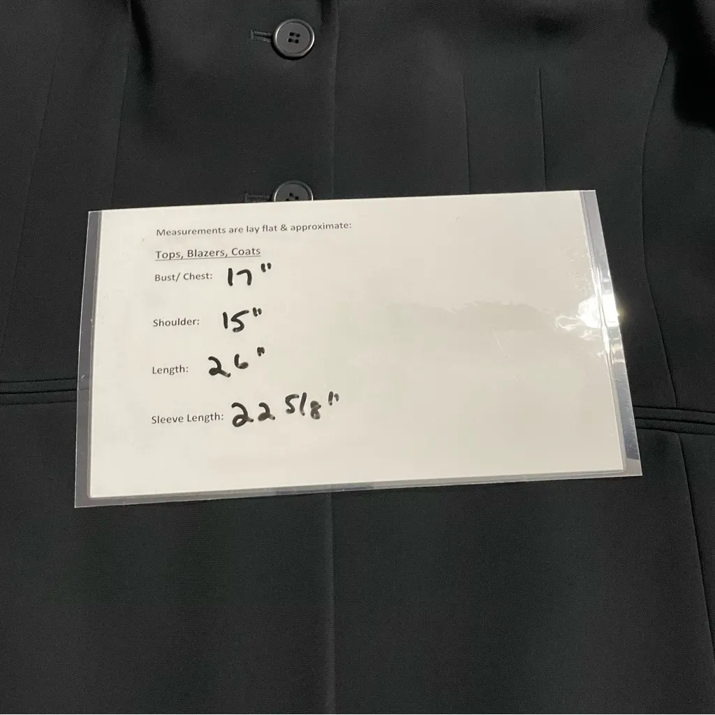 Ann Taylor Petites 4P Black 3-Button Blazer Jacket Career Work Office Career - Image 8