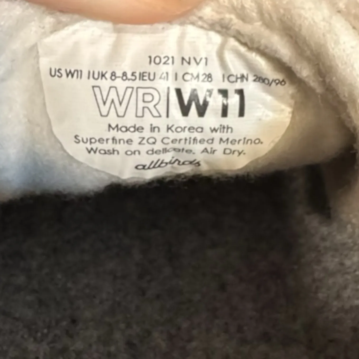 Allbirds Women's Wool‎ Runners Natural White Sole Comfort Shoes US Size 11 - Image 6