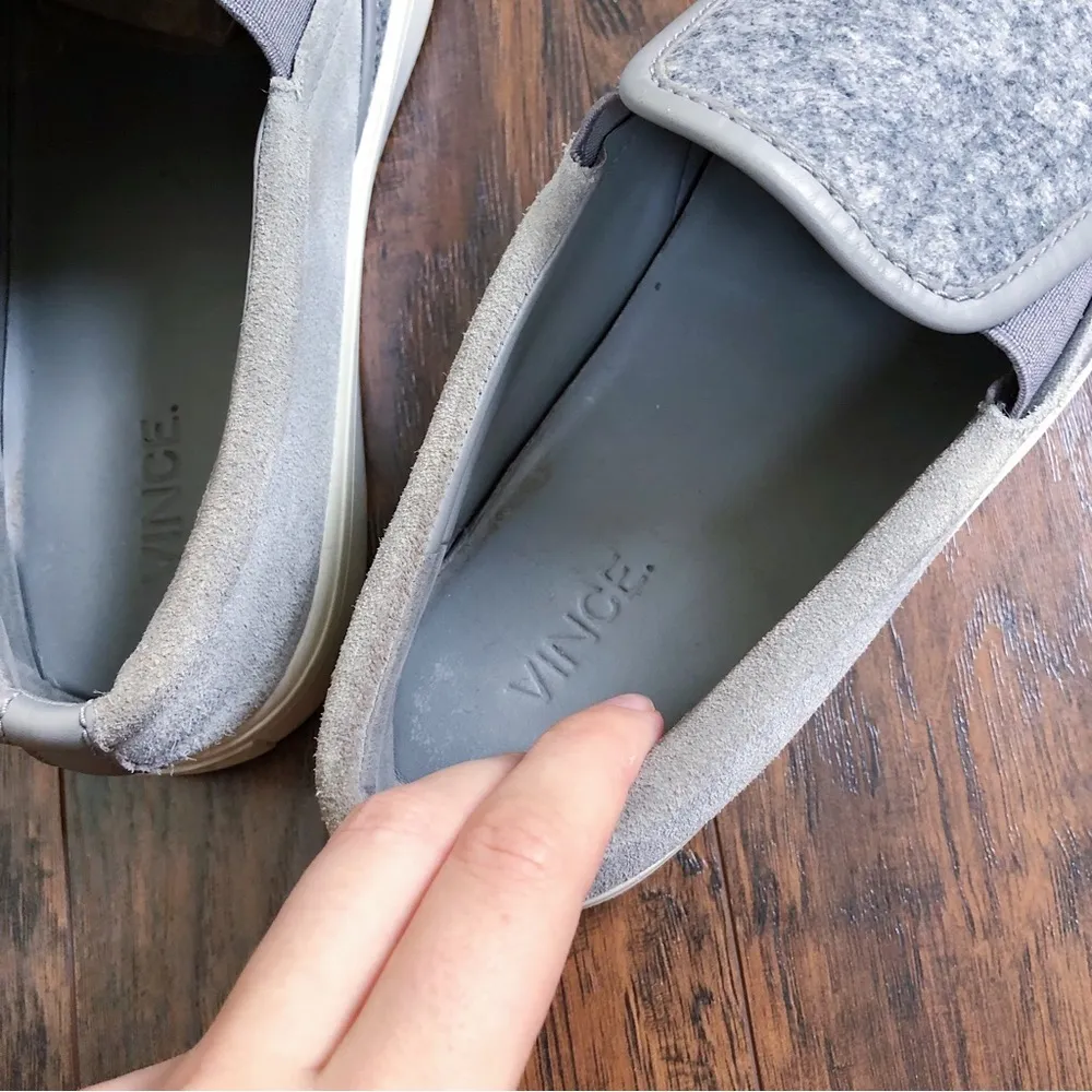 Vince • Banler Flannel Skate Sneaker grey flatform platform slip on suede - Image 10