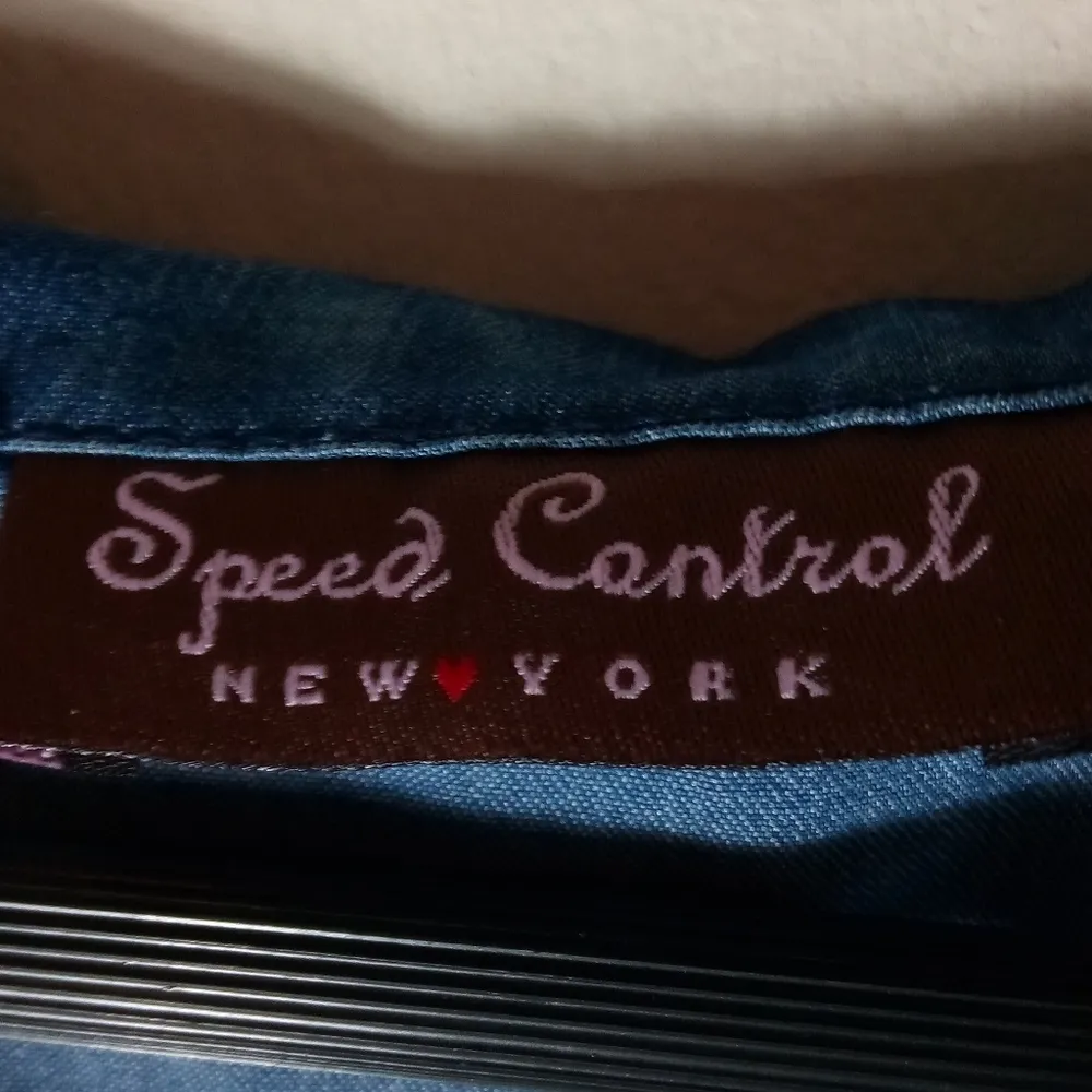 Speed Control 2X Denim Floral Maxi Dress Plus Pink - Image 5