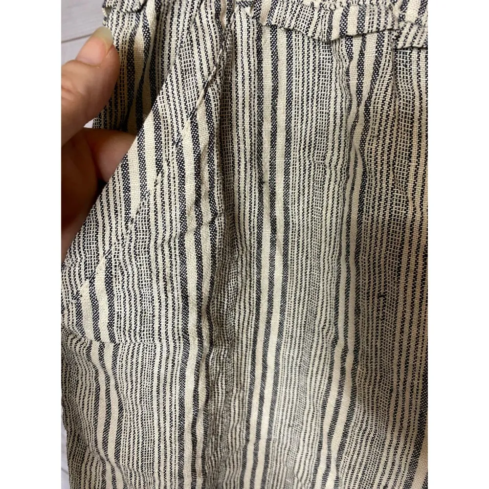 NWT Democracy Shorts XLARGE High Rise Striped Woven Pull On Spring Elastic Waist - Image 3