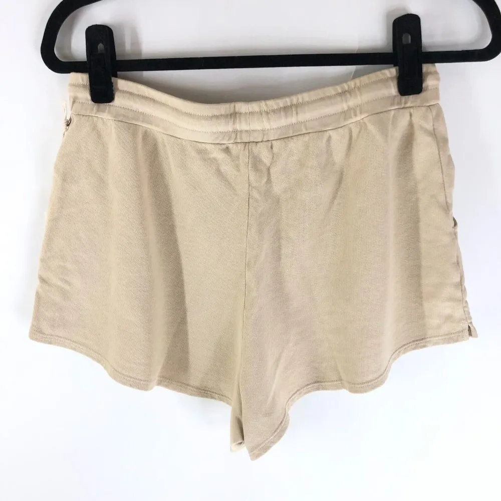 Lacausa Zephyr Shorts Sweatshort Lightweight Terry Organic Cotton Beige M - Image 4