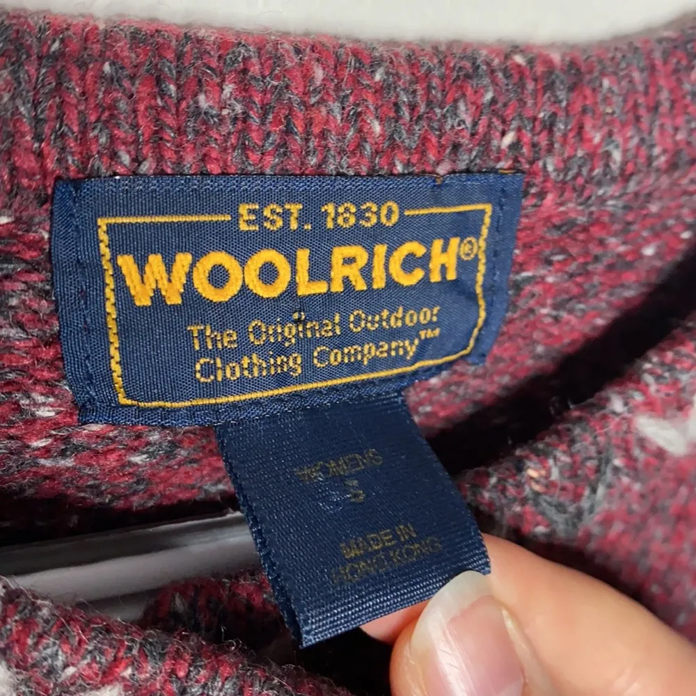 Woolrich vintage Ruby speckled wool blend buttoned cardigan size S - Image 10