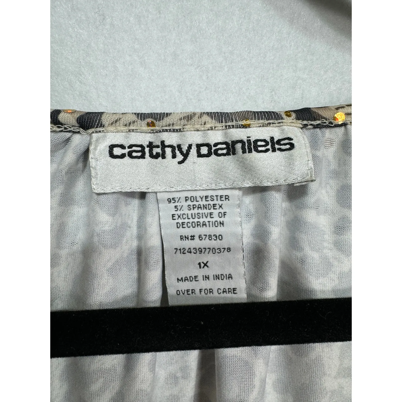 Cathy Daniels Vintage Y2K Leopard Animal Print Scoop Neck Blouse Plus Size 1X‎ - Image 2