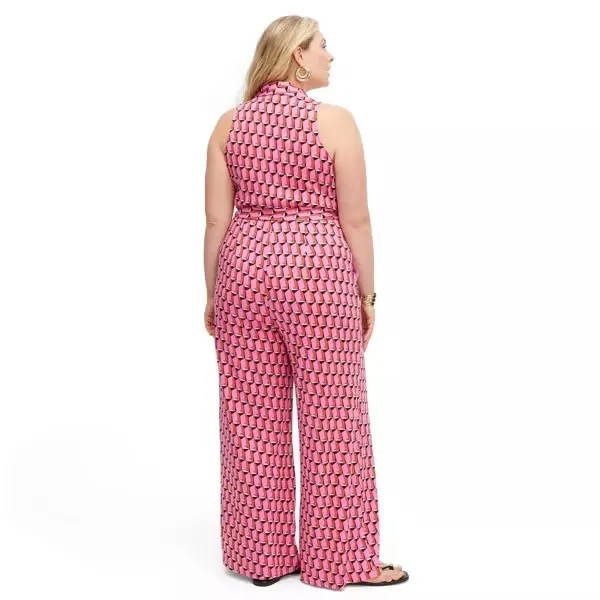 Diane Von Furstenberg  Jumpsuit  Pink Geometric By Target Size 3X - Image 2