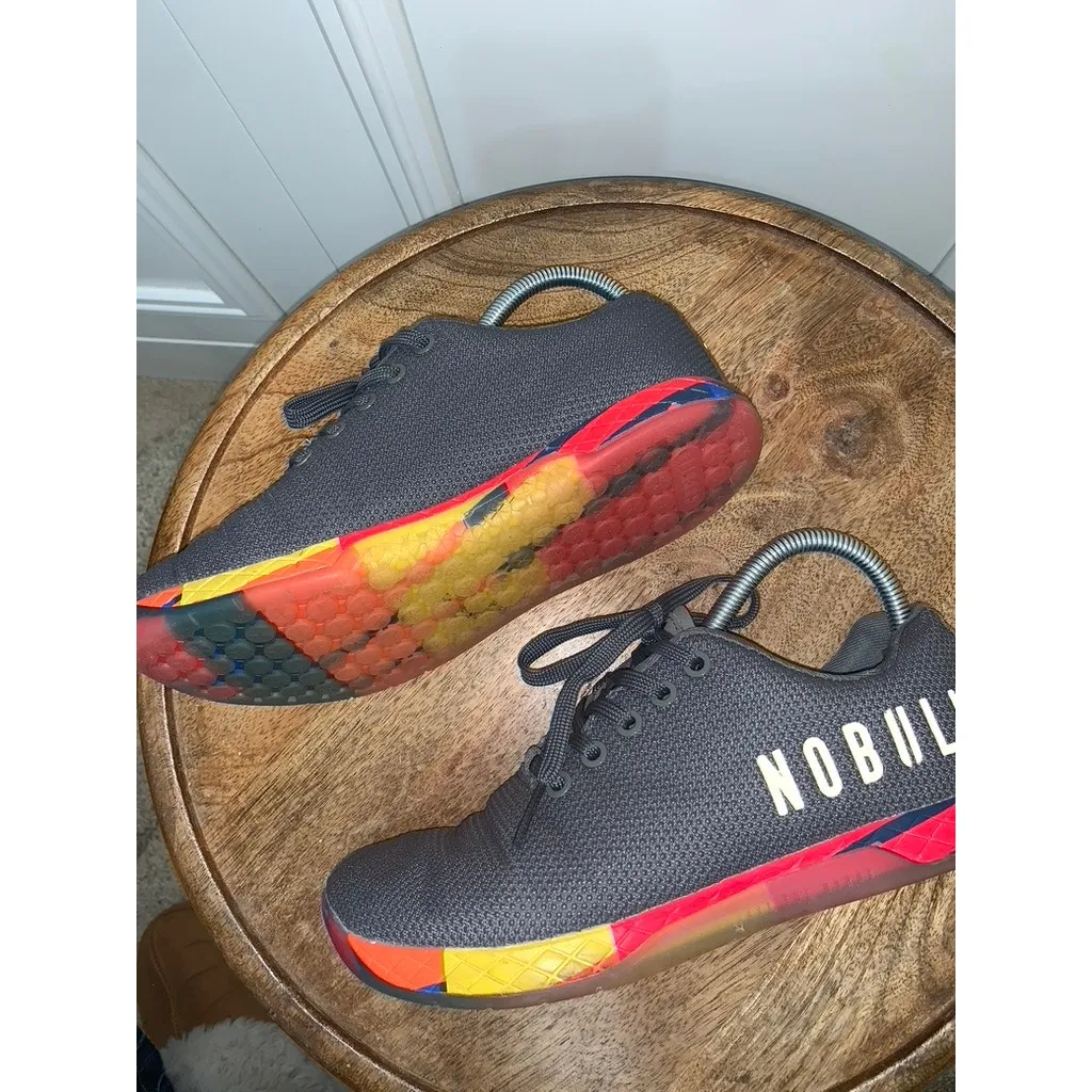 NOBULL Lightning Trainer Unisex‎ Sneakers Gray Rainbow Men's 6 / Women's 7.5 - Image 5