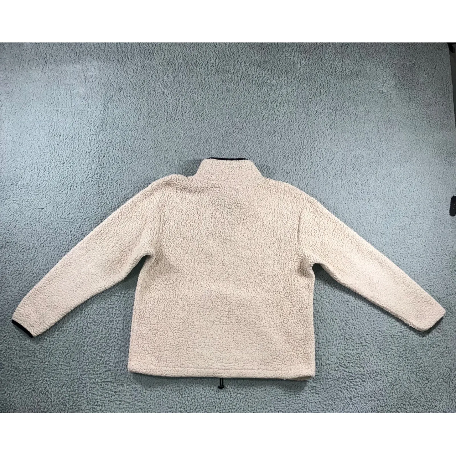 Victoria's Secret Pink Sherpa Pullover Women Medium 1/4‎ Zip Fleece Mock Meck - Image 3