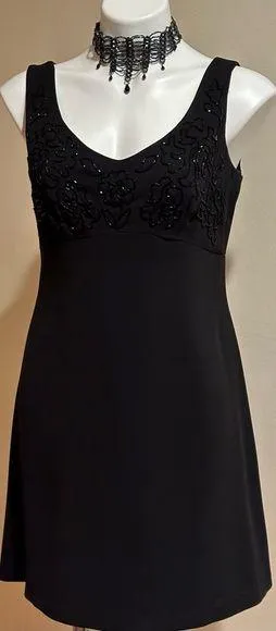 Black Sequence Dress SZ. 8 Has Little unstitch In Back Last… - Image 1