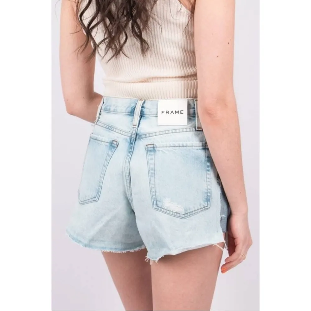 Frame Relaxed Jean Short Size 23 Reverse Side Talia Combo Blue - Image 3