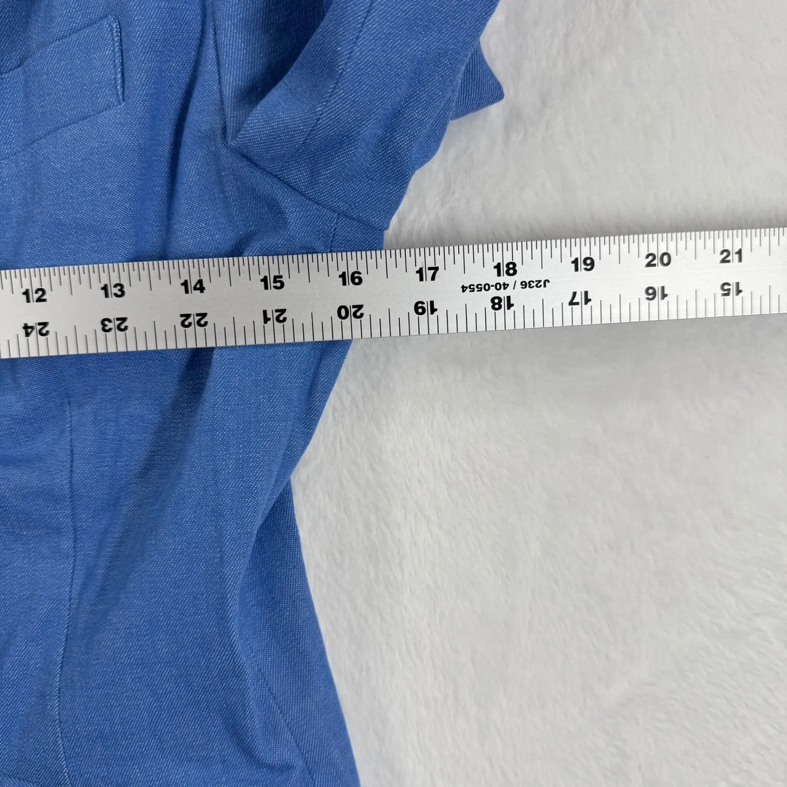 Derek Lam 10 Crosby Blue‎ Cotton Blend Double Breasted Blazer Jacket - Size 4 - Image 3