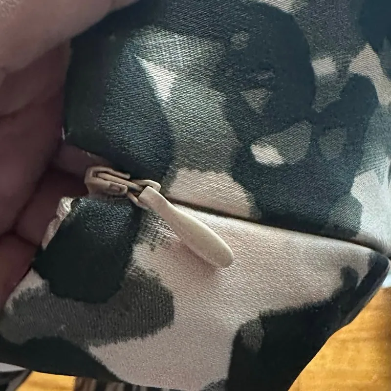 H&M Olive Green & Beige Abstract Camo A-Line Skirt – Size 6 - Image 4