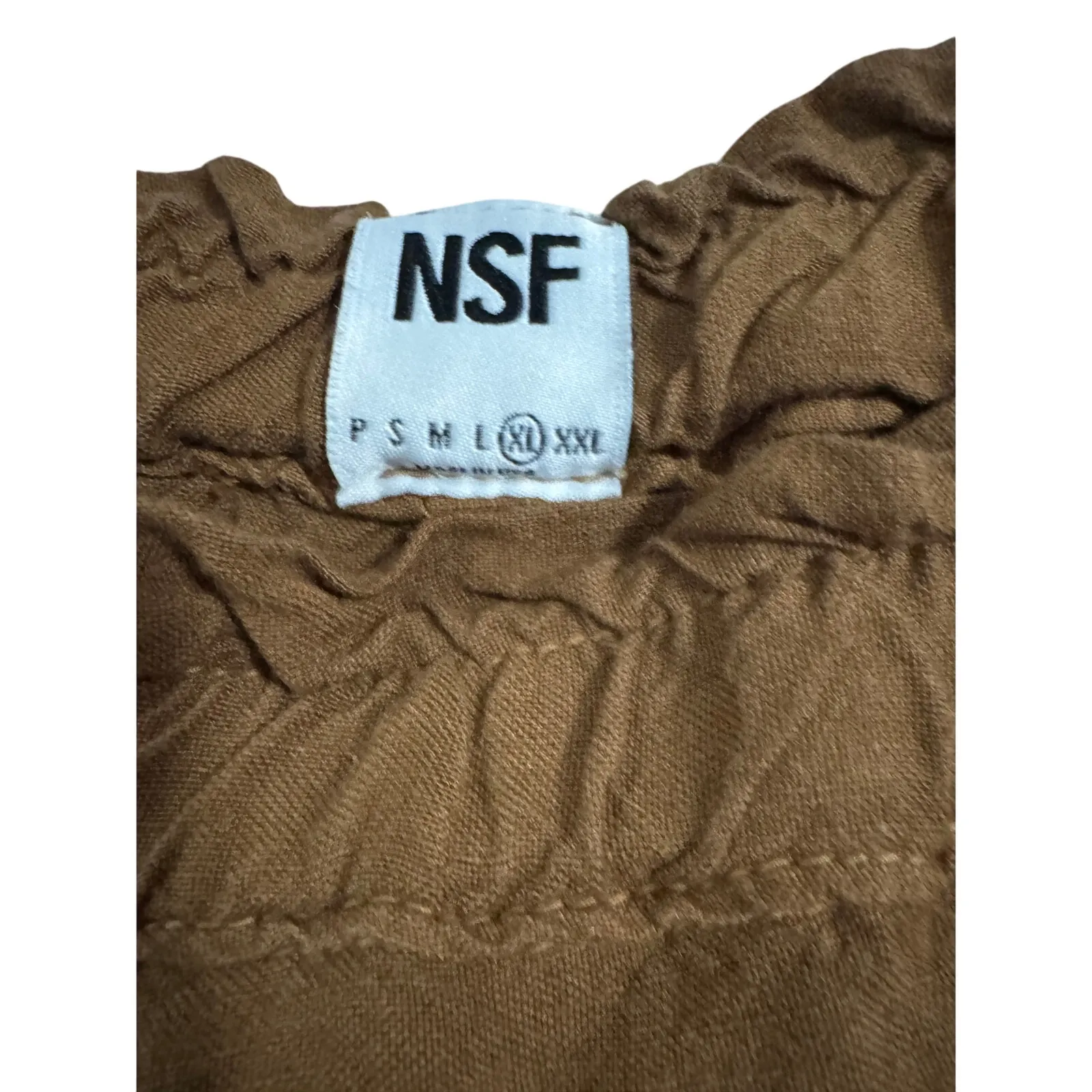 NSF Shailey Paperbag Waist Pant in Safari (Linen - Image 4