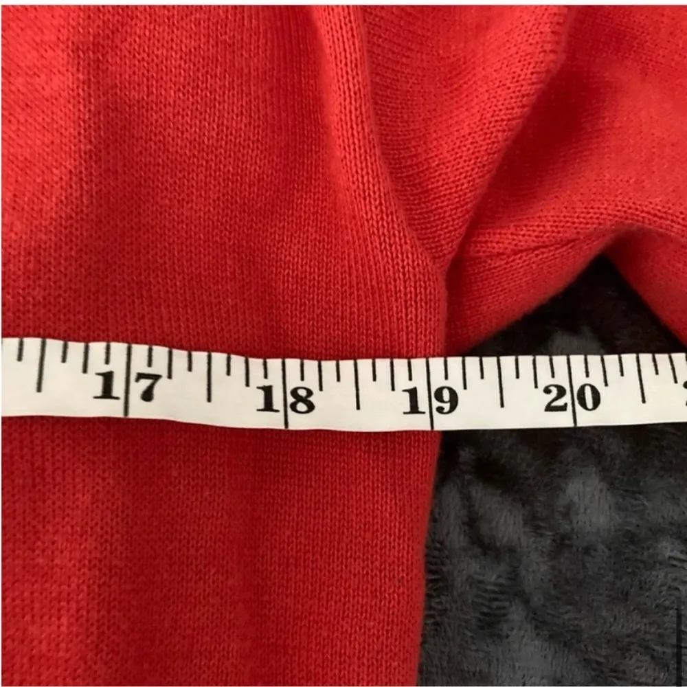 Kenneth Cole Red Long Cardigan Sweater with Hood and Drawstring Waist Size Small - Image 7