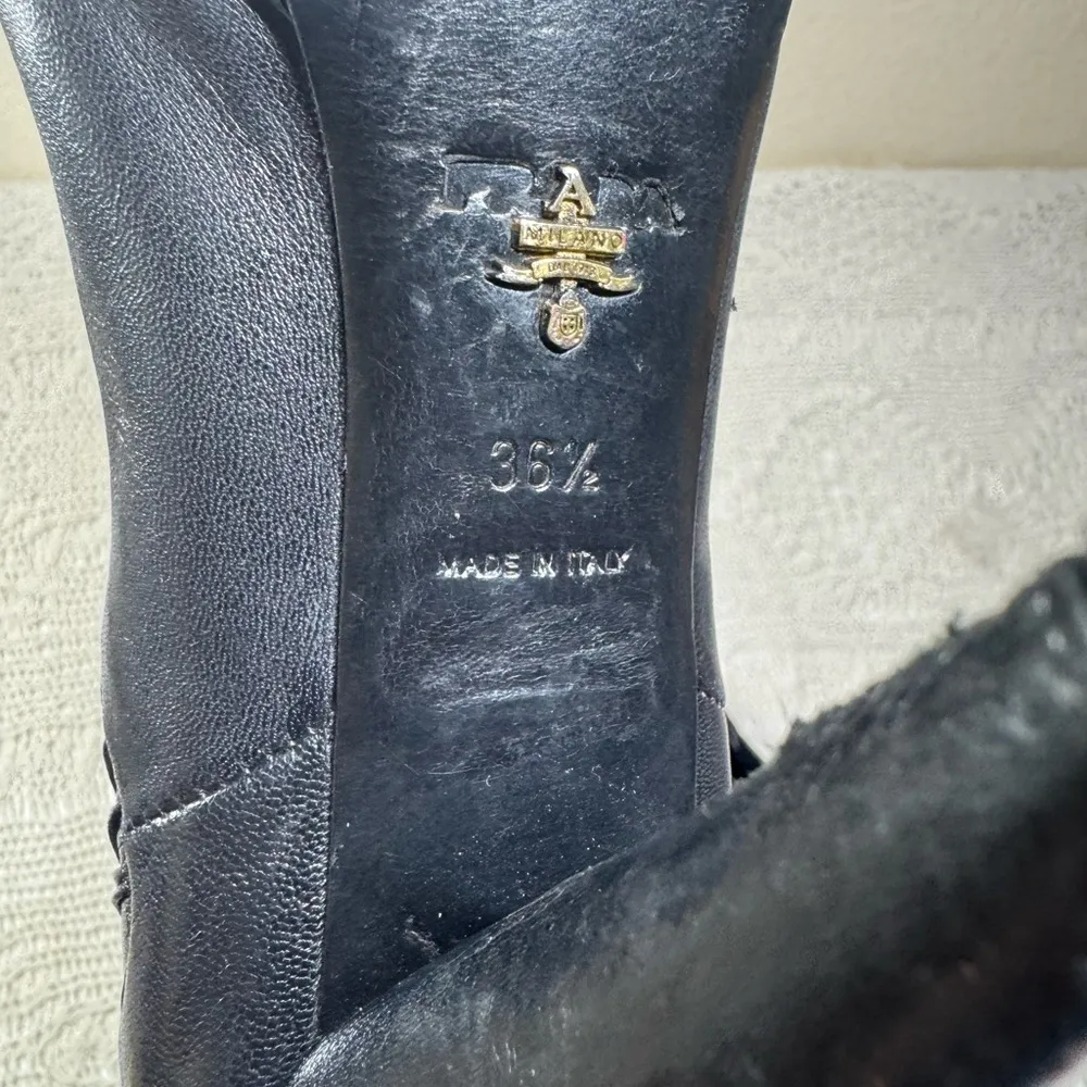 Prada Black Ankle Booties Size 36 1/2 - Image 9