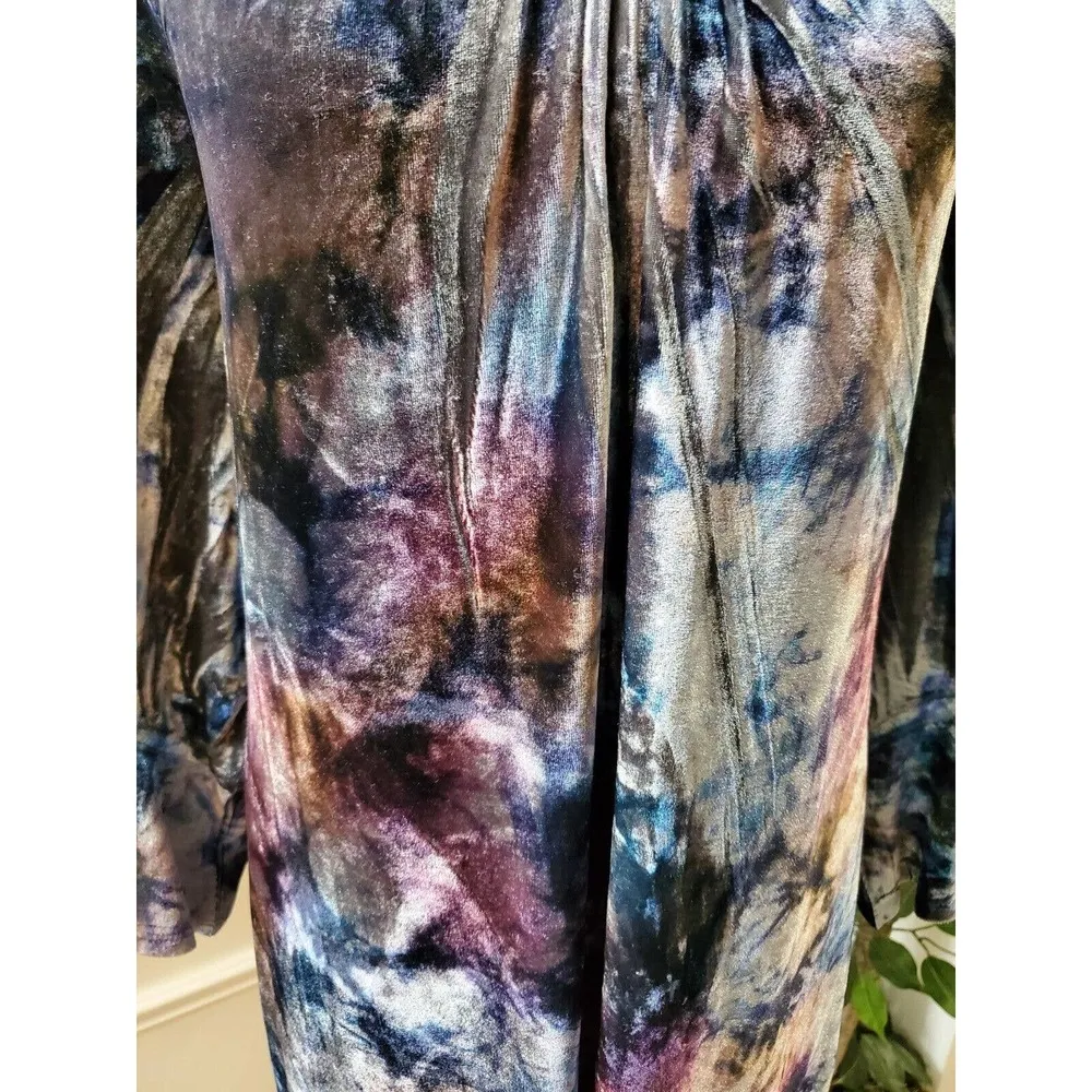 One World Women Multicolor Polyester Long Sleeve Scoop Neck Pullover Sweater 1X - Image 3