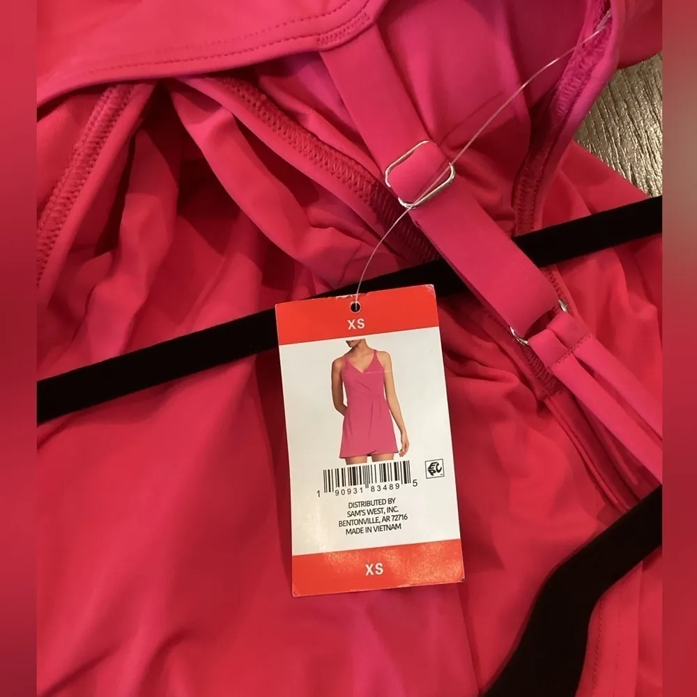 Lands End pink Swim Dress one piece swimsuit size xs nwt - Image 4