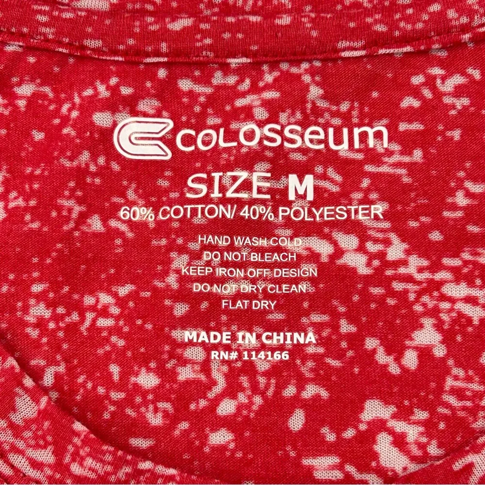 Colosseum NCAA Utah Utes Red White Specked Bedazzled Graphic Logo Shirt Womens M - Image 5