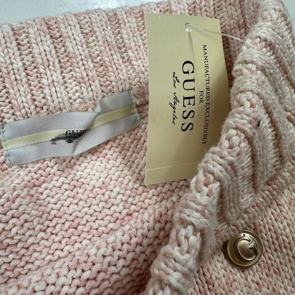 NWT Guess Mini Skirt S Womens Pink Knit Sweater - Image 3