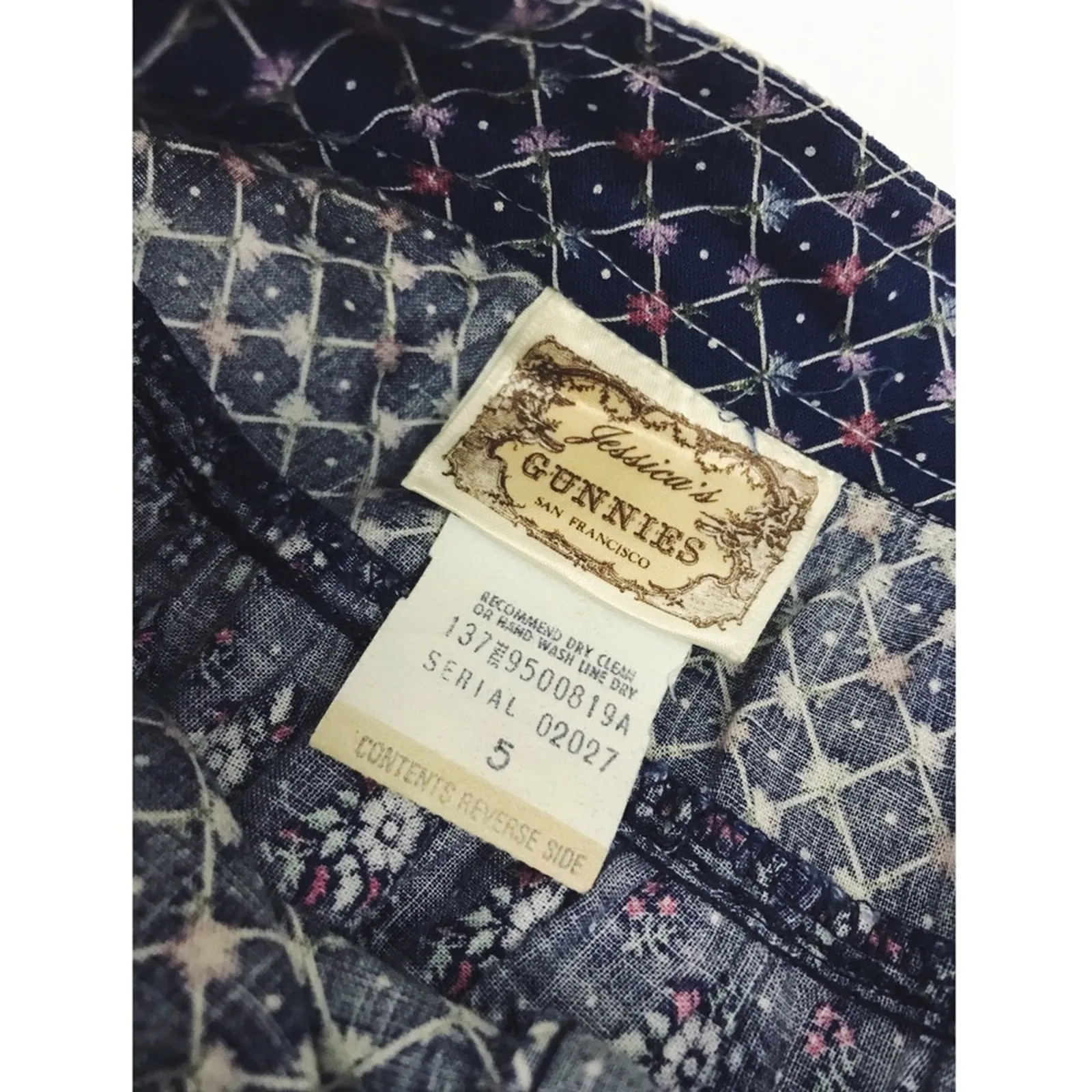 Vintage Gunne Sax Button-Front Prairie Skirt in Navy | Size XXS - Image 7