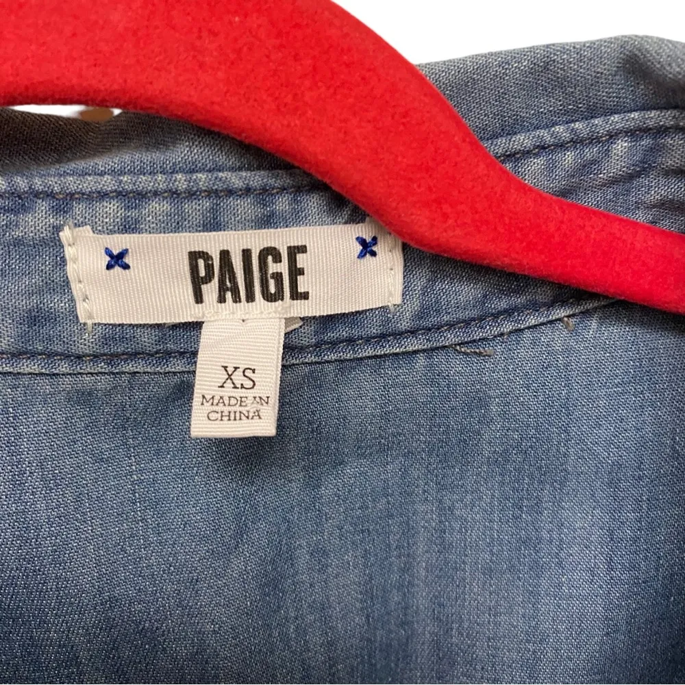 PAIGE Jackson Romper in Flyer from Revolve - Long sleeve denim shorts size XS - Image 3