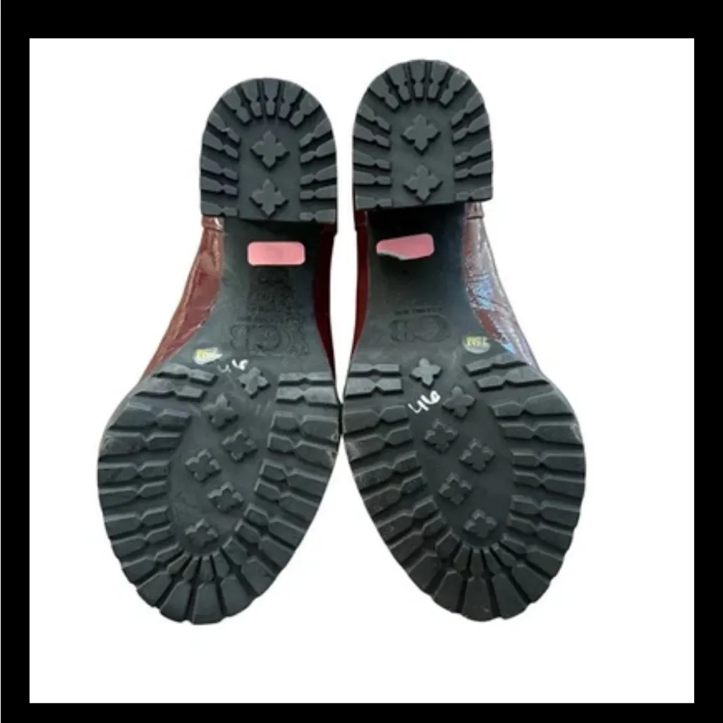 Gianni Bini Burgundy Patent Leather Platform Lace-Up Ankle Boots Size 7M NWOT - Image 13