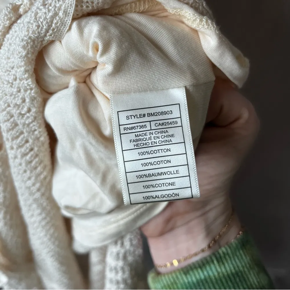 Beige Crochet You Love Me Maxi Dress M - Image 6