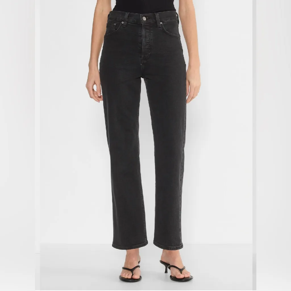 Denim Forum The Arlo High Rise Straight Jean in Black Size 26 x 26 L‎ - Image 2