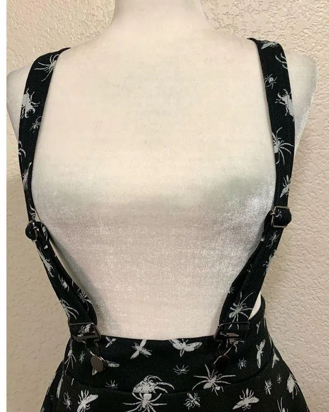 Hot Topic Black Bugs Spider Goth Skirt Suspender - Image 2