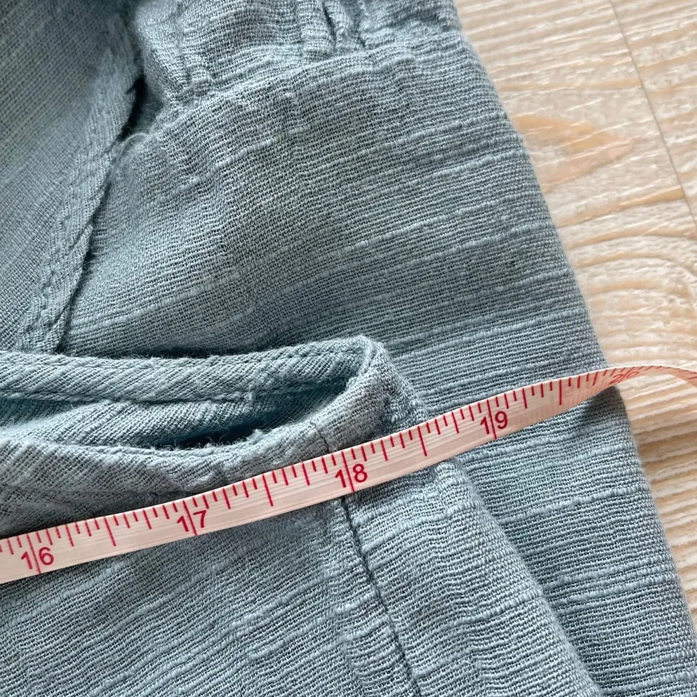 Pearl & Caviar Linen Mix One Shoulder Maxi Dress | Dusty Blue Size XS/S‎ - Image 7