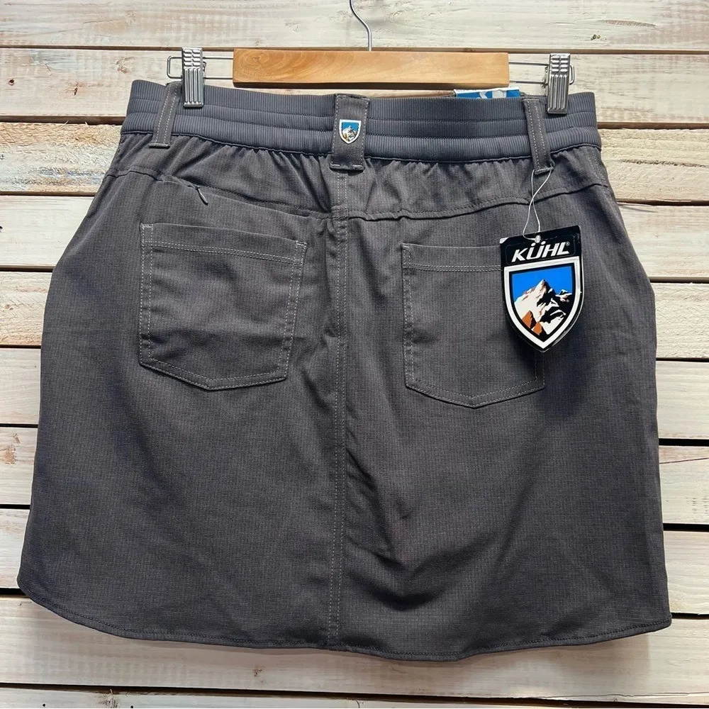 New KUHL Trekr Skort Hiking Skirt RN108846 Outdoor Gray Tech Travel Skort Sz 8 - Image 8