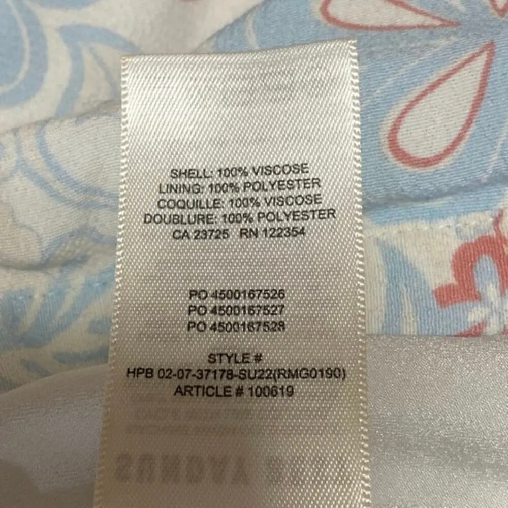 Aritzia Sunday Best White Floral Tie Waist Mini Wrap A-Line Skirt Skort Size XS - Image 5