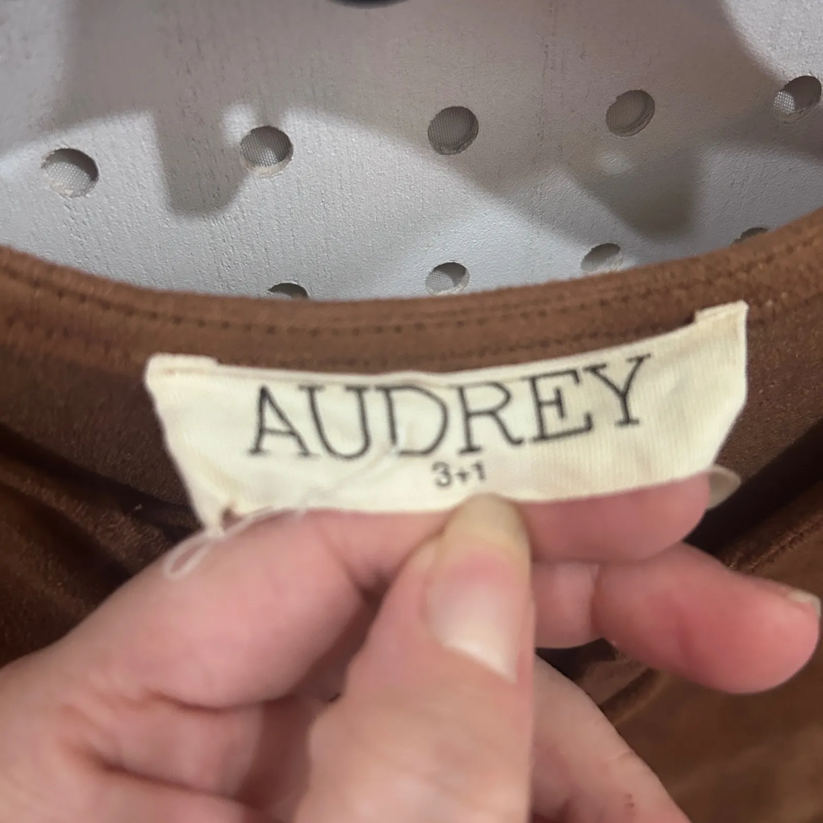 Audrey Women Brown Suede Lace Up Short Sleeve Casual Tunic Dress Size4 - Image 7