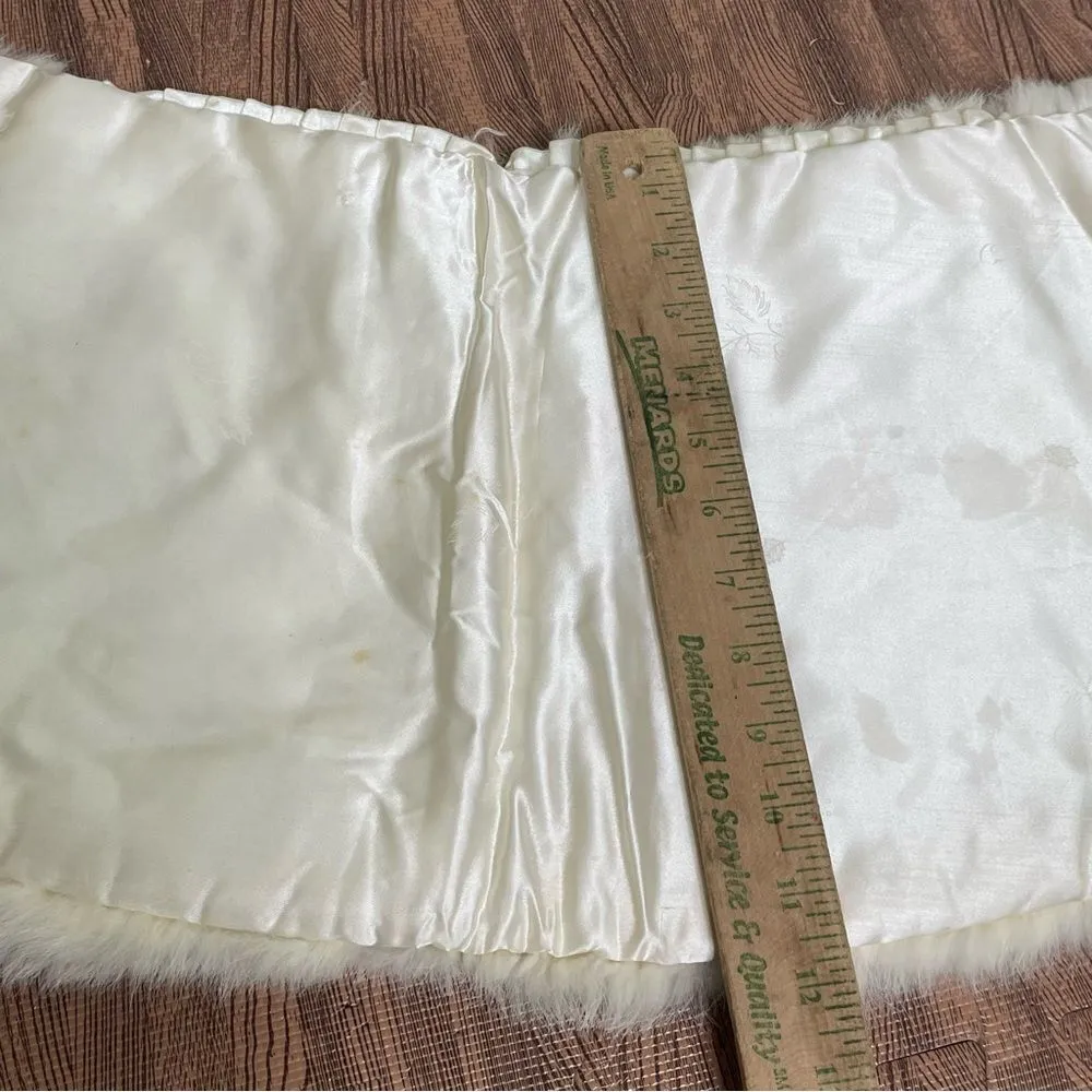 Vintage 60s Fox Fur Stole Bridal Wedding Shawl Stole Wrap Plush Real MCM Cape OS White Size undefined - Image 7
