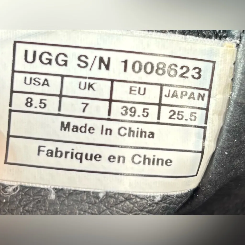 UGG Neoma 8.5 Tall Western Braided Leather Fashion Zip Boots Style 1008623 - Image 12