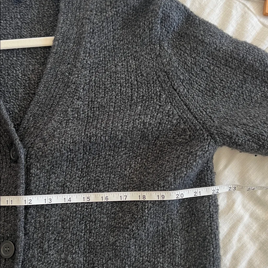 COS Longline Cardigan Sweater with Pockets Chunky Knit Wool Blend Sz Small - Image 7