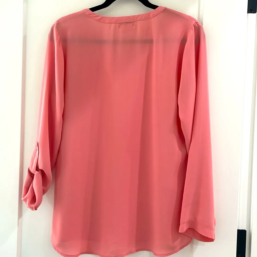Van Heusen peach top with roll tab full sleeves - Image 5