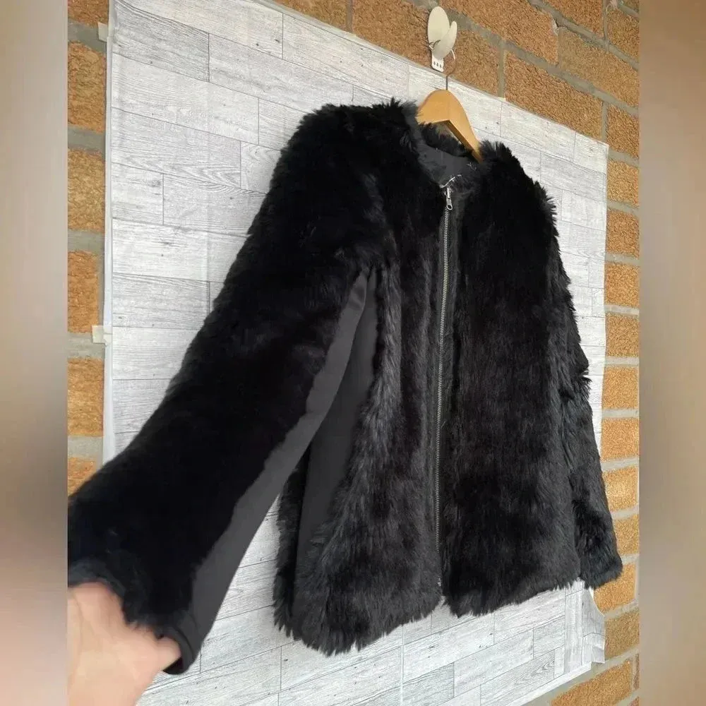 Clover Canyon Chandelier Print Blazer Jacket reversible faux fur medium - Image 13