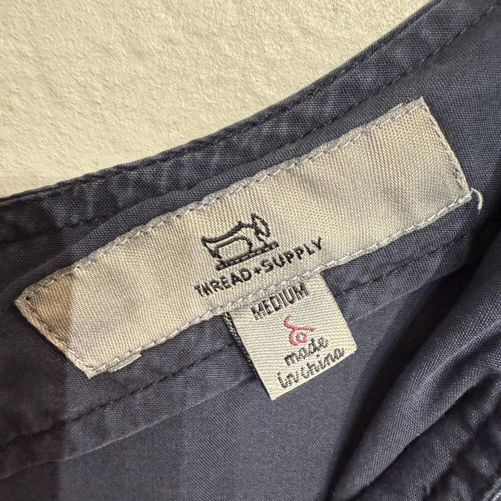 Thread & Supply Navy Jumpsuit Sz M Blue Size M - Image 6