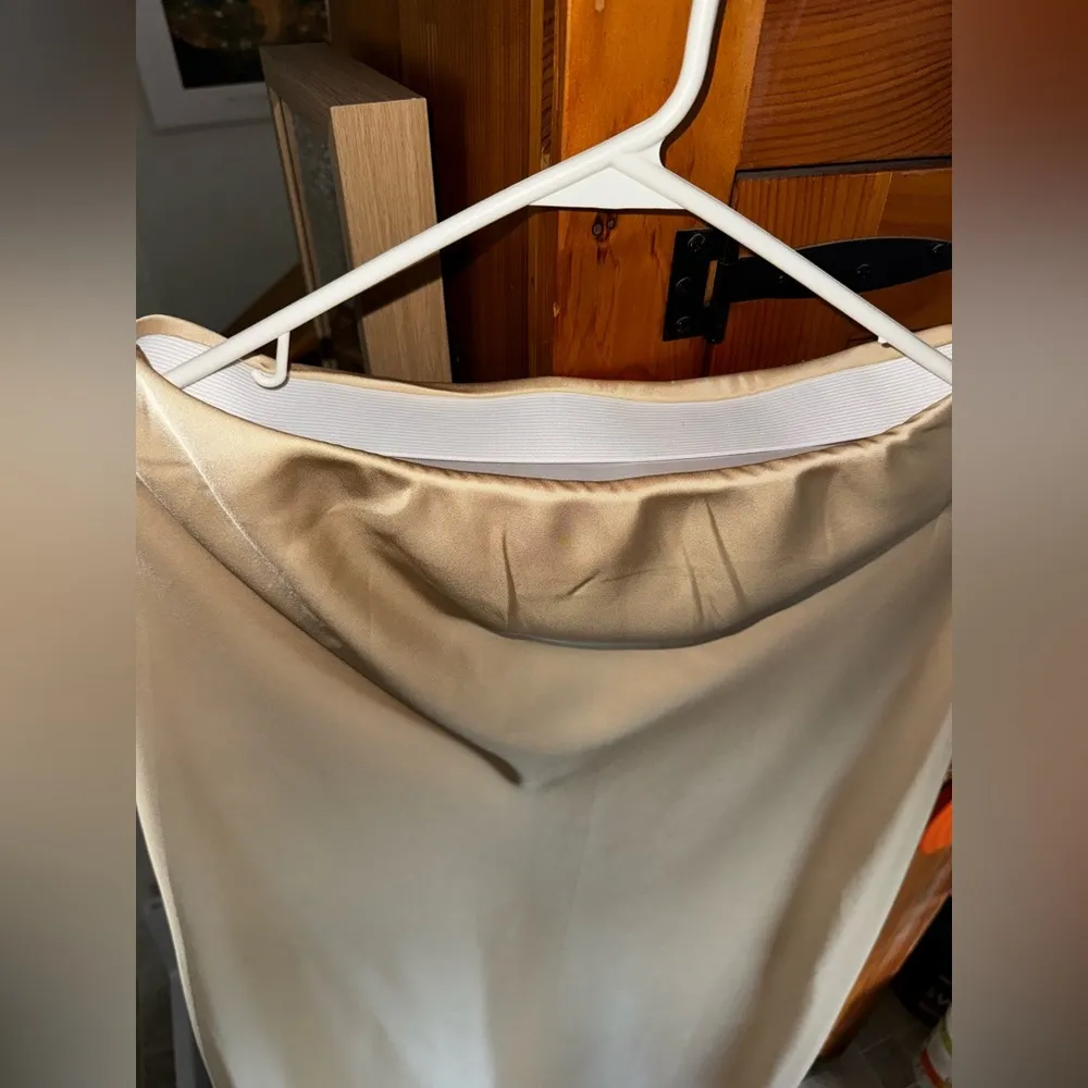 SHEIN Gold Midi Slip Skirt with Slit for Cocktail.NWOT - Image 8