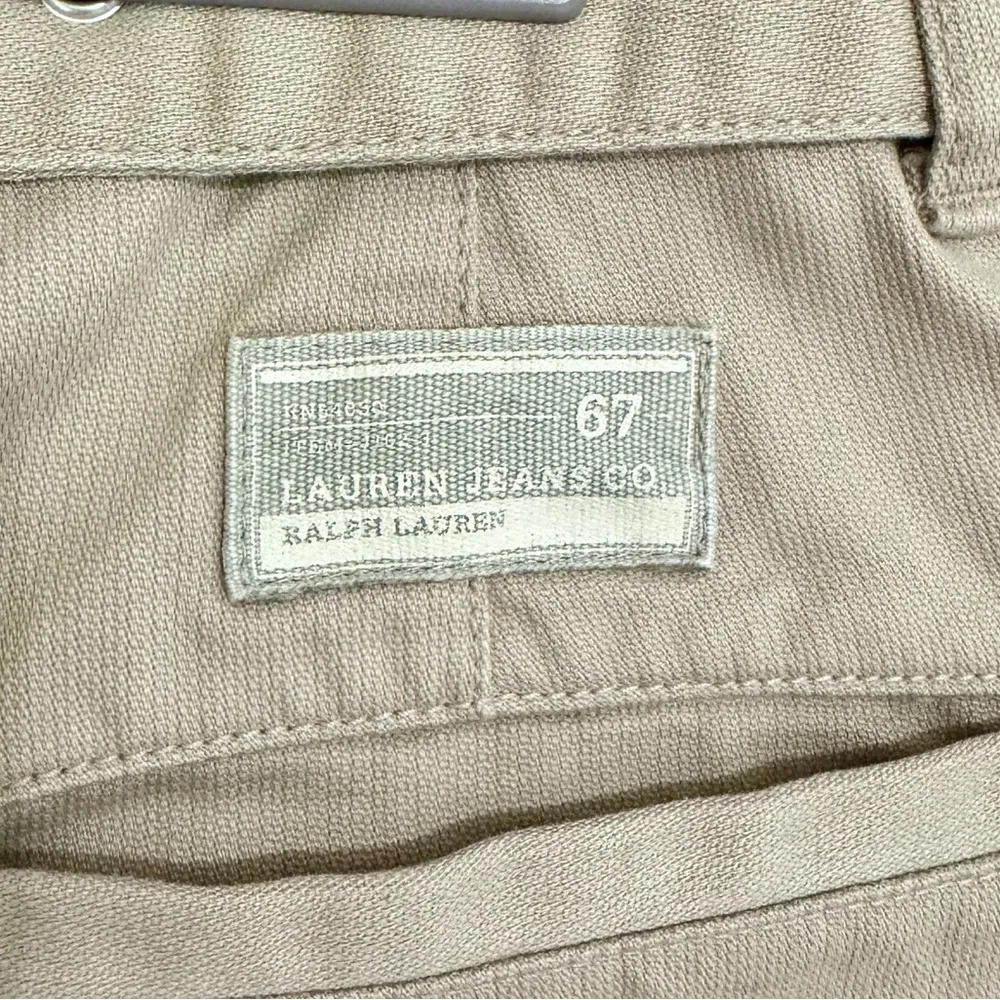 Ralph Lauren  Women's Cream Chino Belted 100% Cotton Work Career Pants Size 4P - Image 4