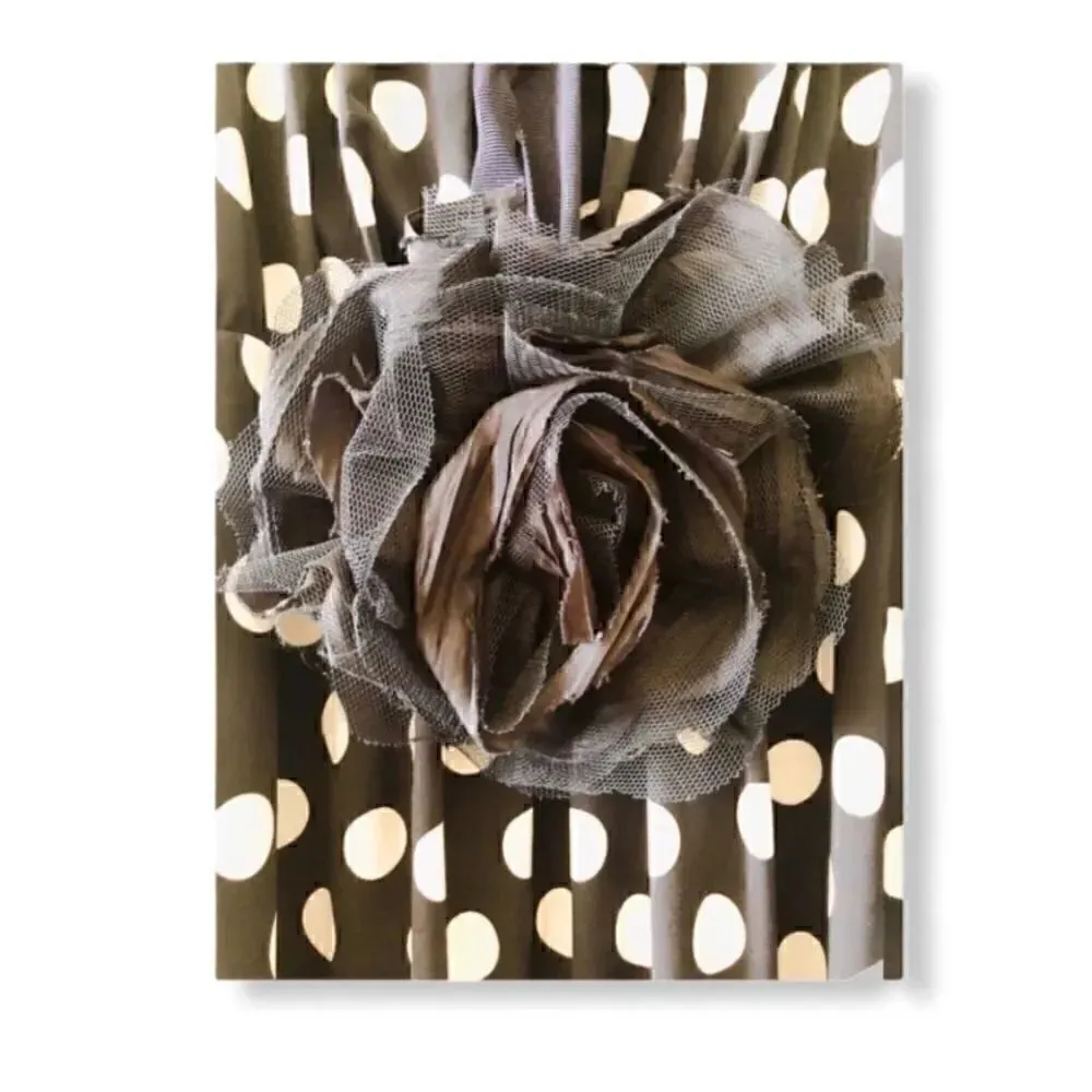 A Pea  In The Pod Maternity Dress with Flower Belt Navy Polka Dot Dress, SZ S - Image 3