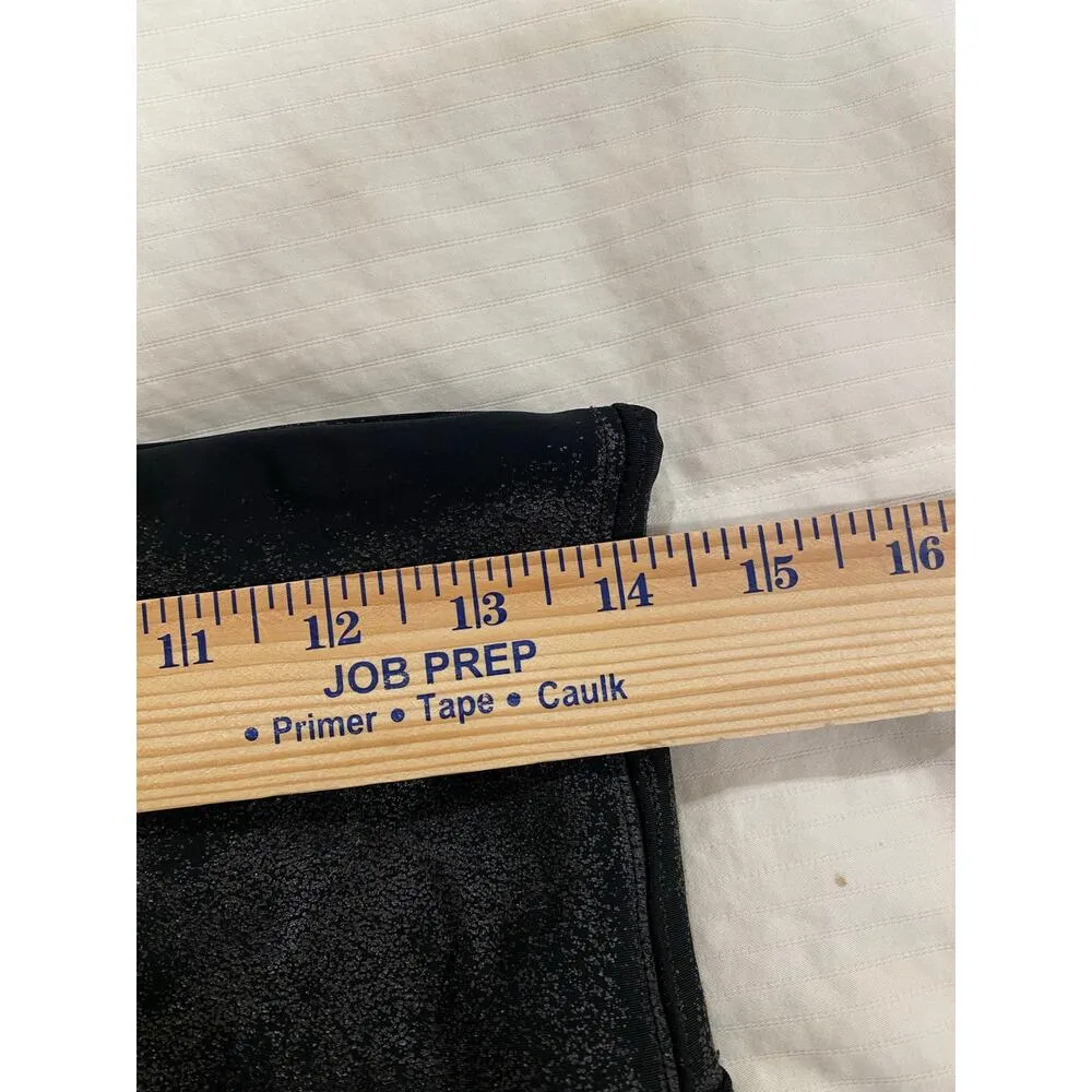 Spanx Black Shimmer Metallic Faux Leather Leggings Size XL - Image 9