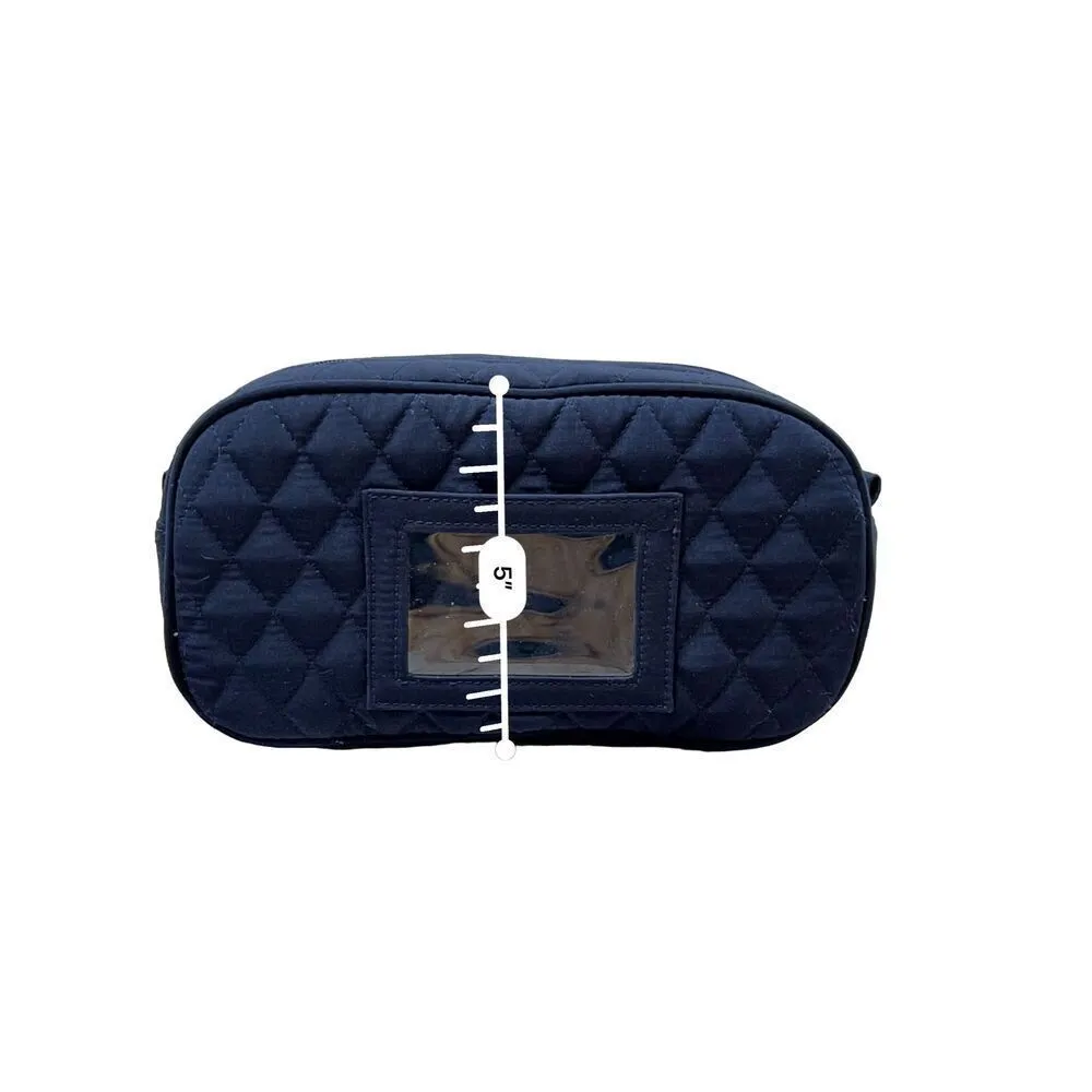 Vera Bradley Travel Medicine Case Navy Blue Cosmetic‎ Bag Quilted Fabric - Image 6