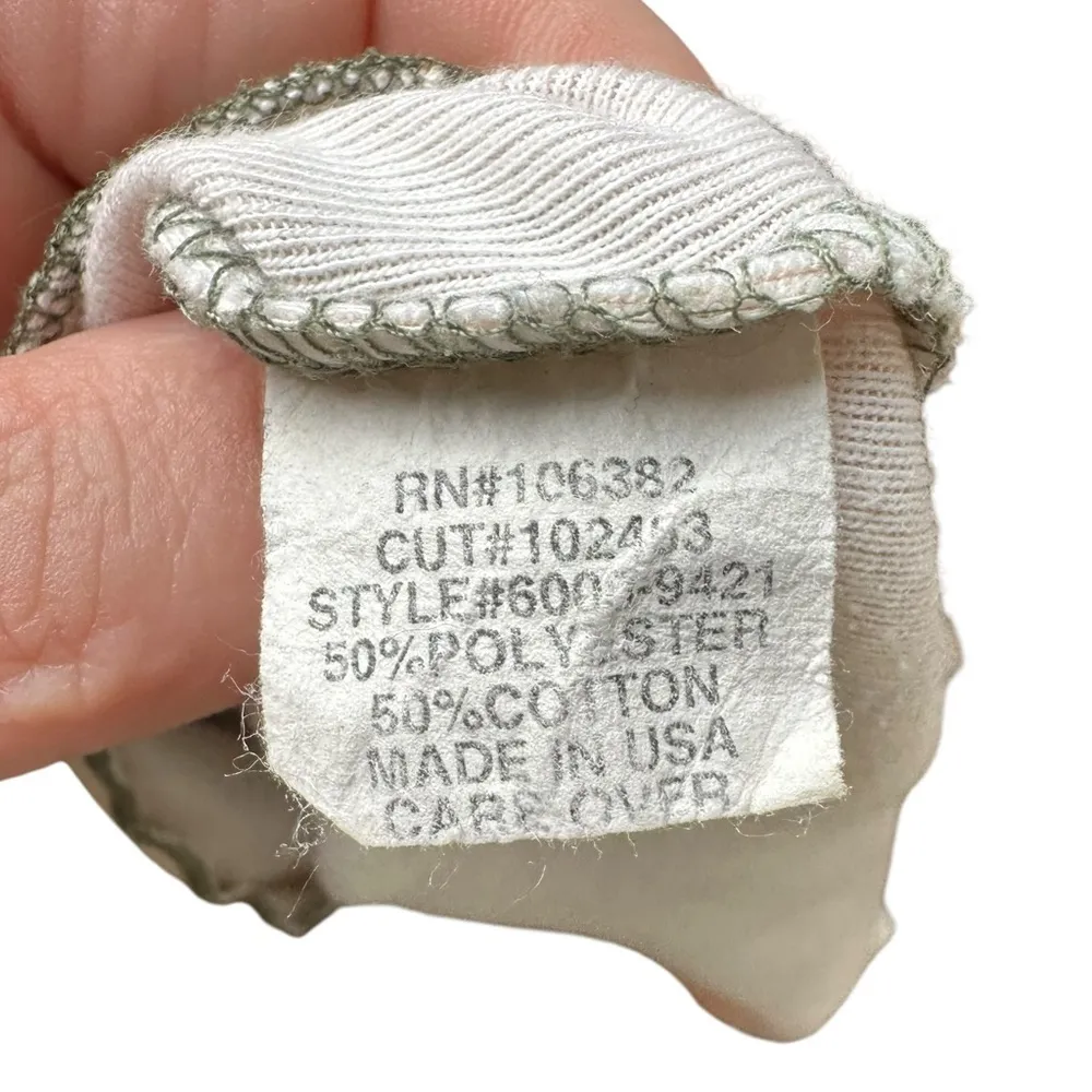 Y2K Vintage One World Floral Rhinestone Embellished Cotton Blend USA Made Blouse - Image 8