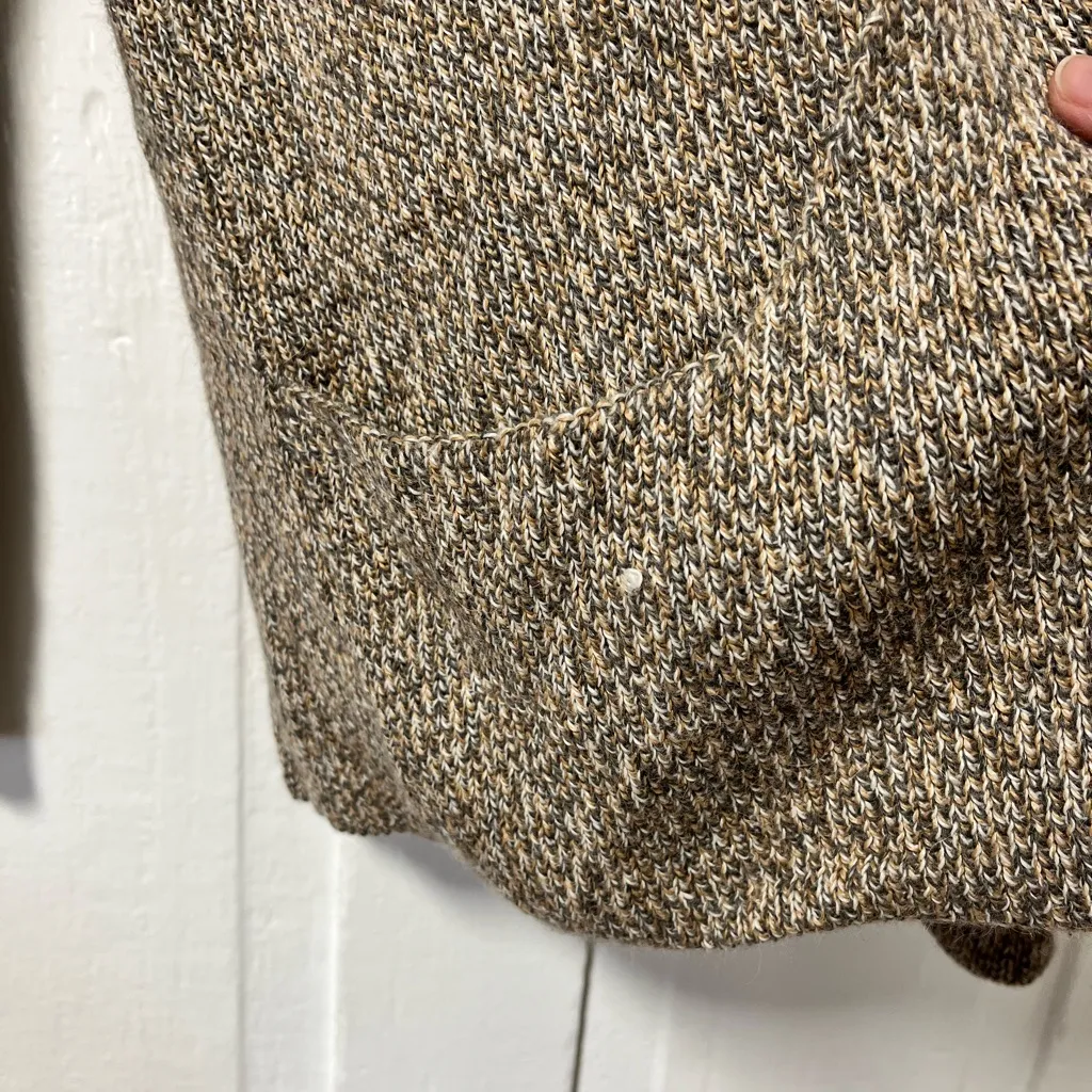 Simply Natural Alpaca Blend Linda Cape open front cardigan sweater in natural XL Brown - Image 10