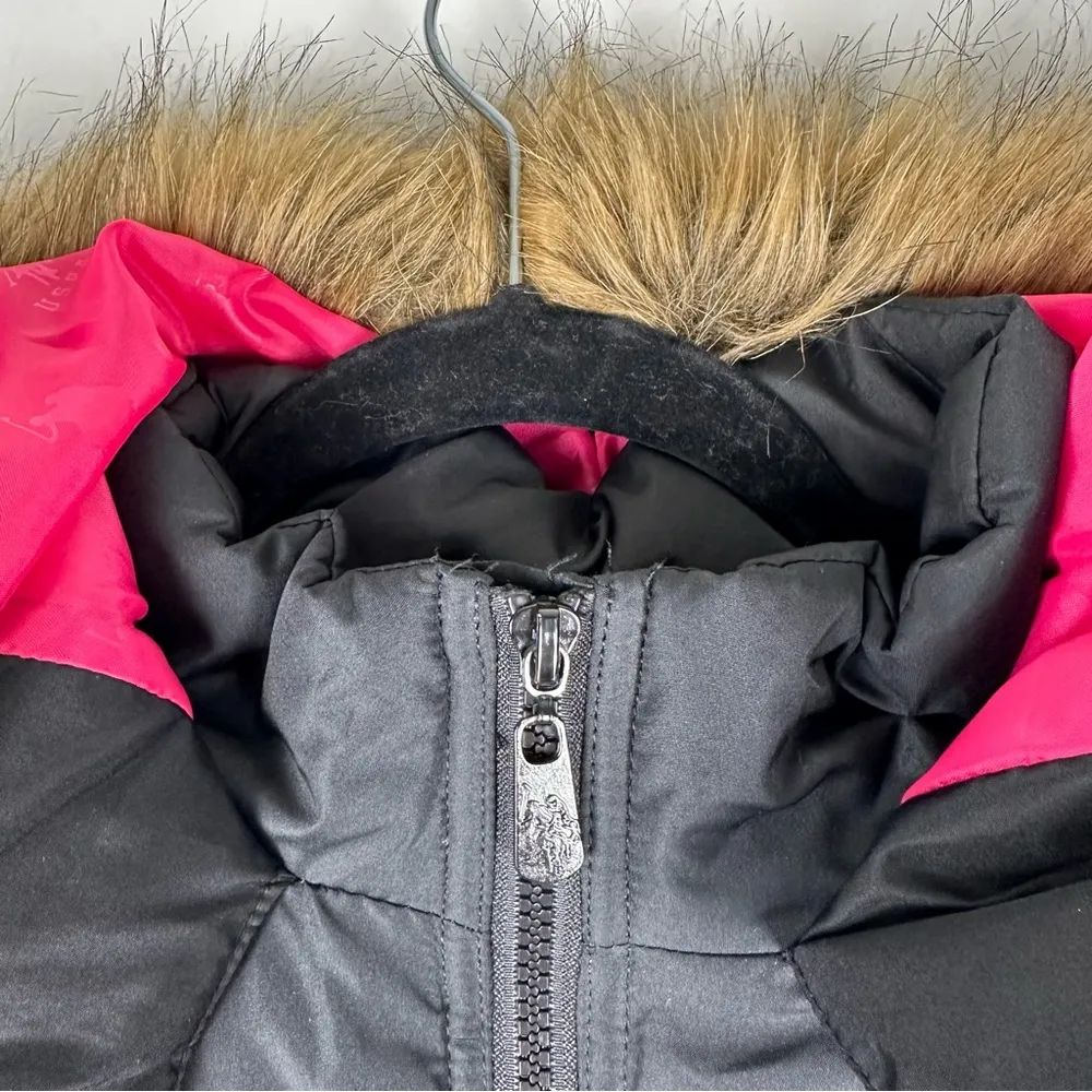 US Polo Association Fur Hood Puffer Vest - Image 3