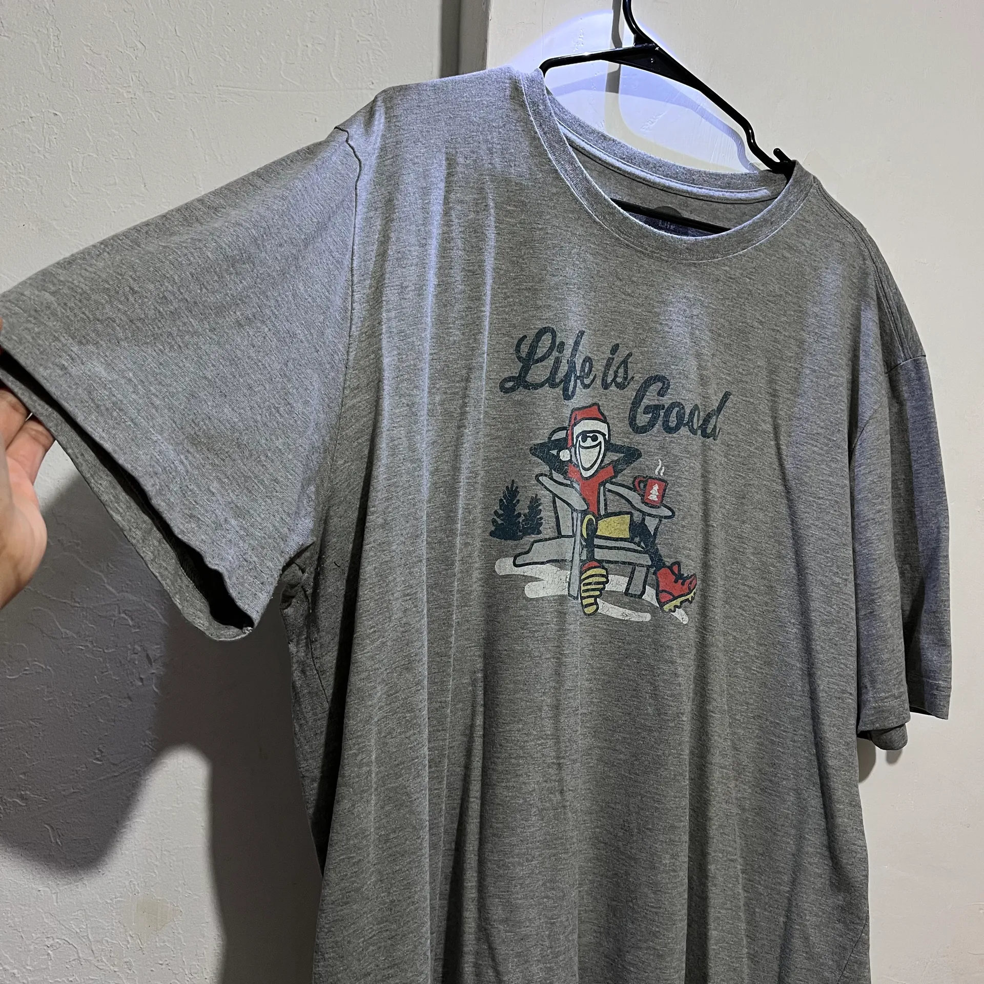 Grey  Santa Claus Christmas T-shirt - Image 2