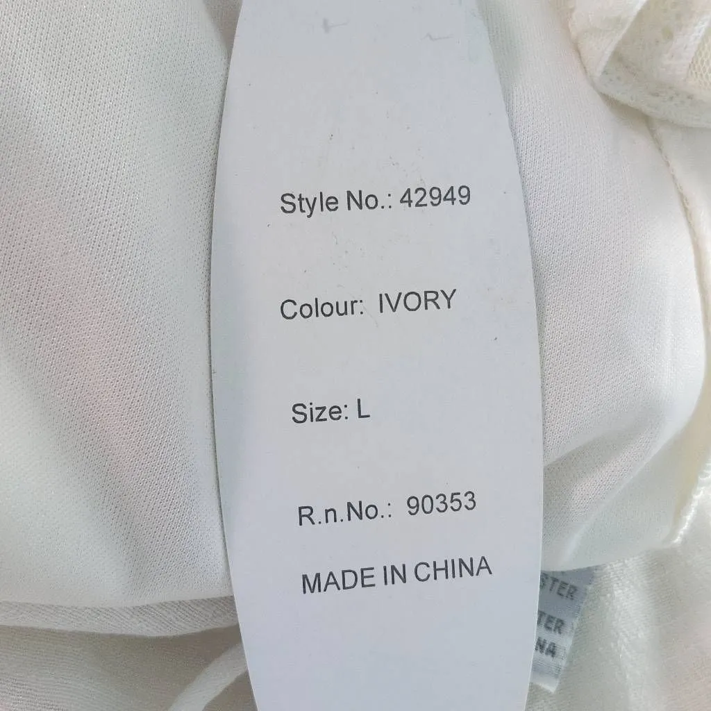 J. Gee Cream Boho Mini Dress NWT Size Large Ivory Lace Shift Style Boho Dress - Image 10