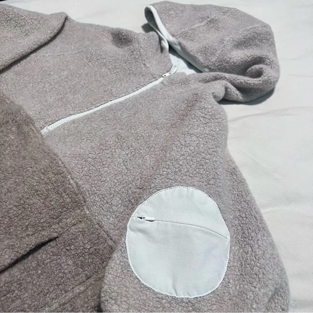 Outdoor Voices MegaFleece 1/2 Zip Hoodie Oatmeal - Image 4