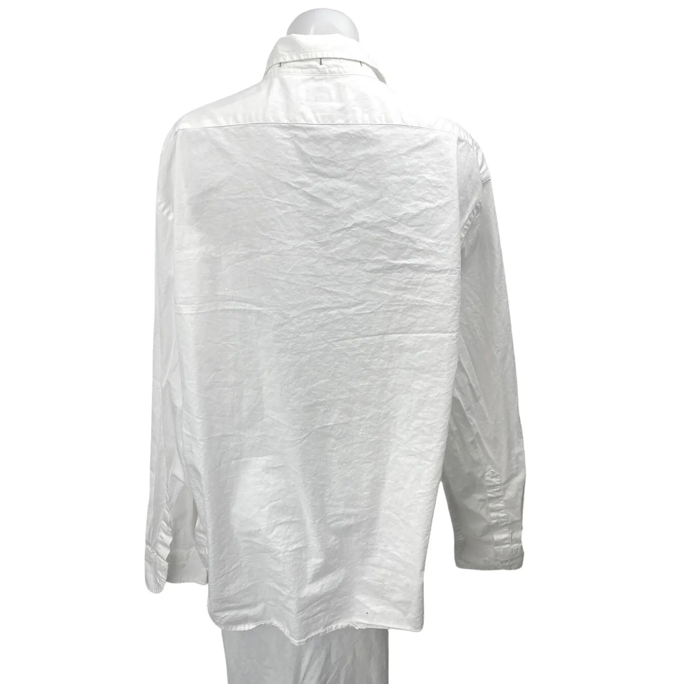 Banana Republic Untucked White Long Sleeve Button Down Slim Fit Shirt Top SizeXL - Image 2